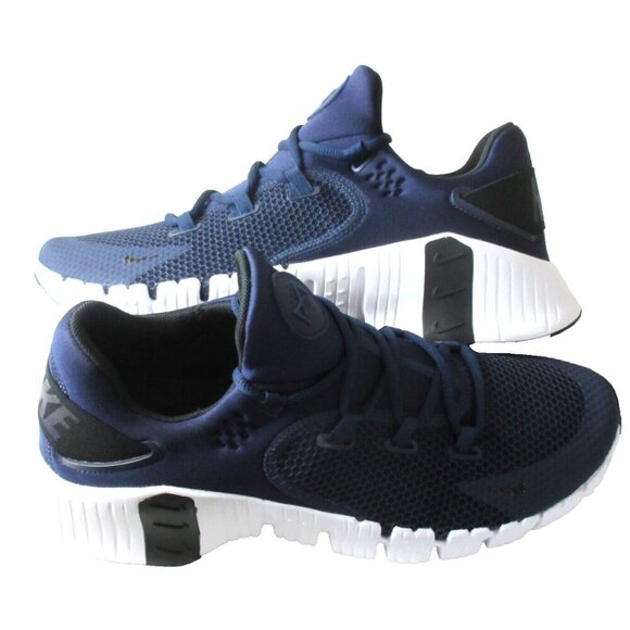 Men's Nike Free Metcon 4 Lifting Training Shoes College Navy Blue White NIB - Picture 1 of 5